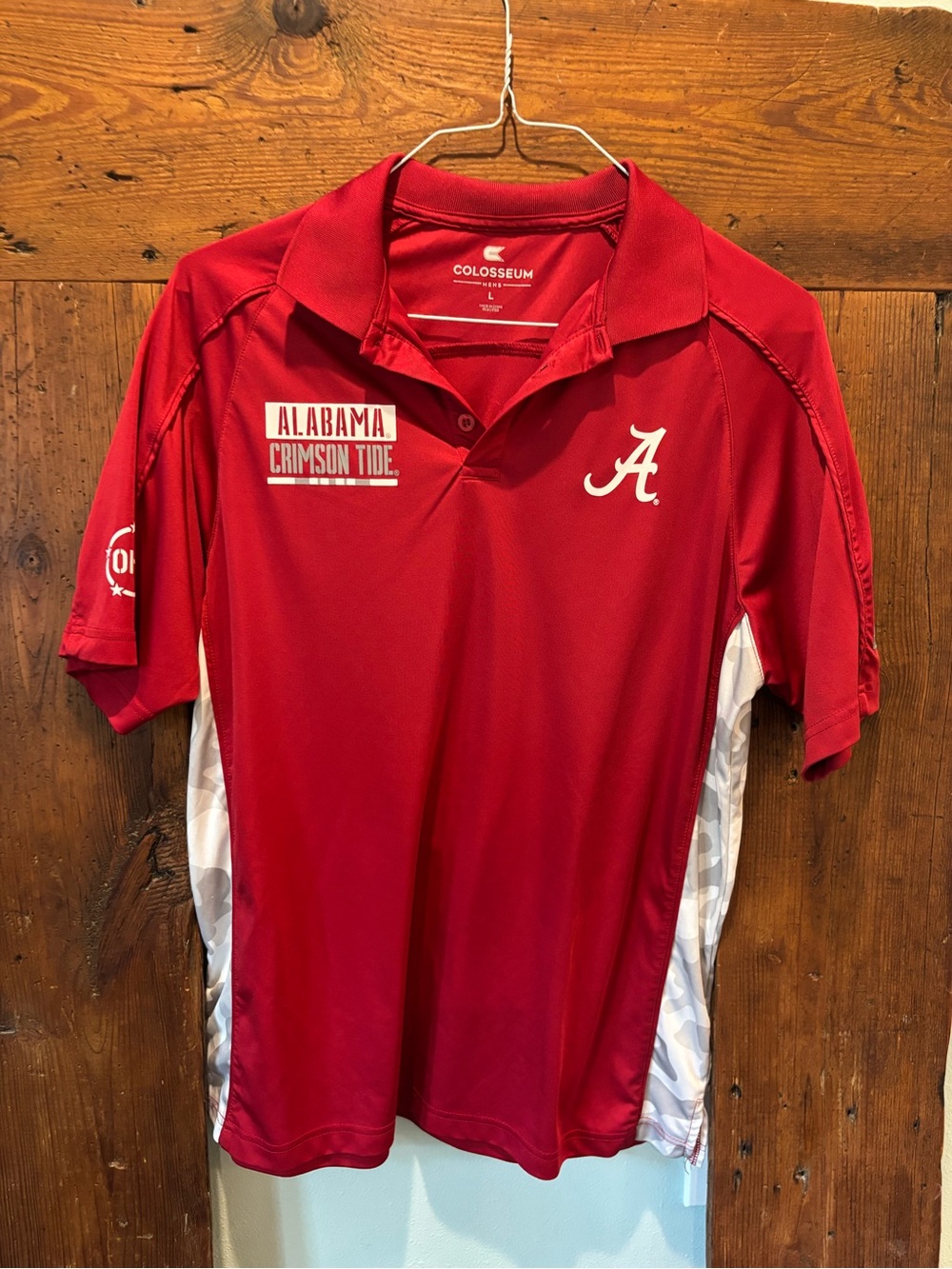 Colosseum Alabama Crimson Tide Red Polo with White Accents